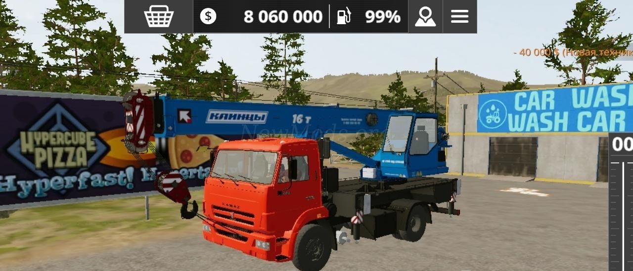 Мод KAMAZ 43253 Truck crane версия 04.04.22 для Farming Simulator 20