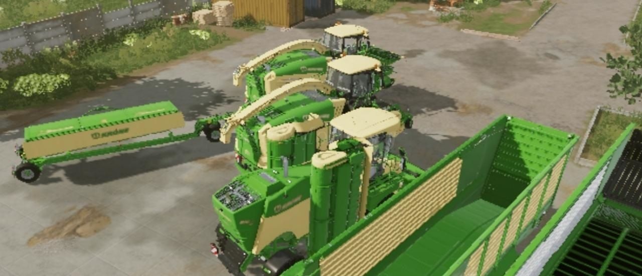 Мод Combine Krone with Header and Trailer версия 09.06.22 для Farming Simulator 20