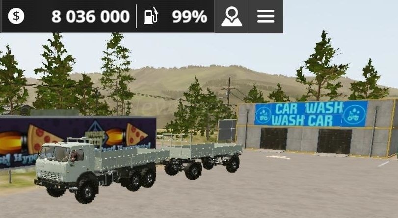 Мод KamAZ off-road and Trailer версия 11.06.22 для Farming Simulator 20