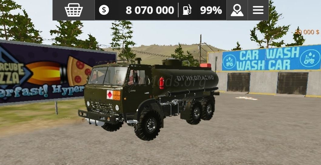 Мод KAMAZ 4310 Fuel truck версия 07.06.22 для Farming Simulator 20