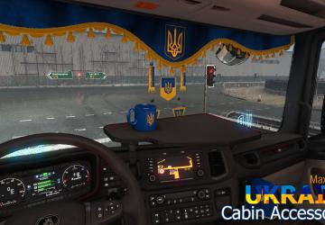 Ukraine Cabin Accessoriesверсия 2.0.2 для Euro Truck Simulator 2 (v1.41.x, - 1.43.x)