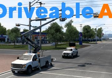 Управляемые машины трафикаверсия 1.4 для American Truck Simulator (v1.48.x)
