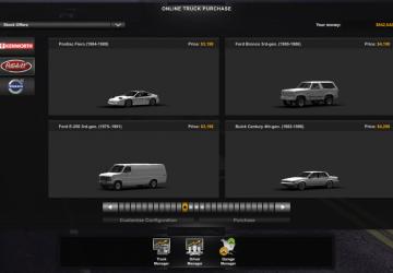 Управляемые машины трафика из пака ai traffic packv1.0 для American Truck Simulator (v1.48.x)
