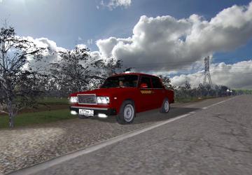 ВАЗ 2107 «Такси»версия 1.0.0.0 для Farming Simulator 2017 (v1.5.x)