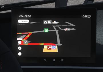 Volvo FH5 GPS ETA modверсия 1.0 для Euro Truck Simulator 2 (v1.53)