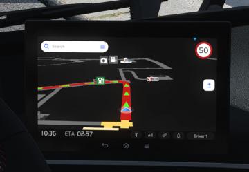 Volvo FH6 GPS ETA modверсия 1.0 для Euro Truck Simulator 2 (v1.53)
