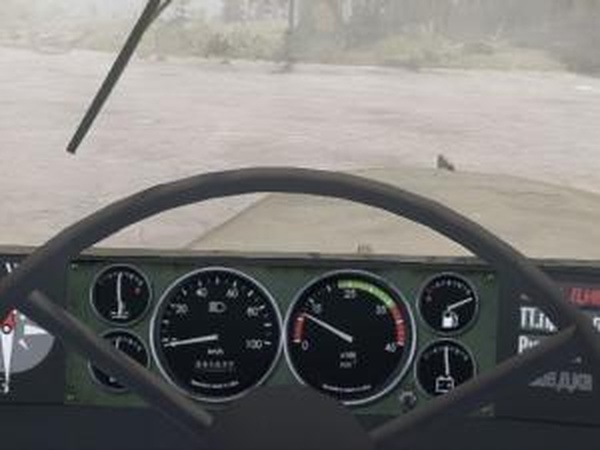 Spintires: MudRunner "Текстура приборной панели Retro версия 1.0 (v11.12.17)"